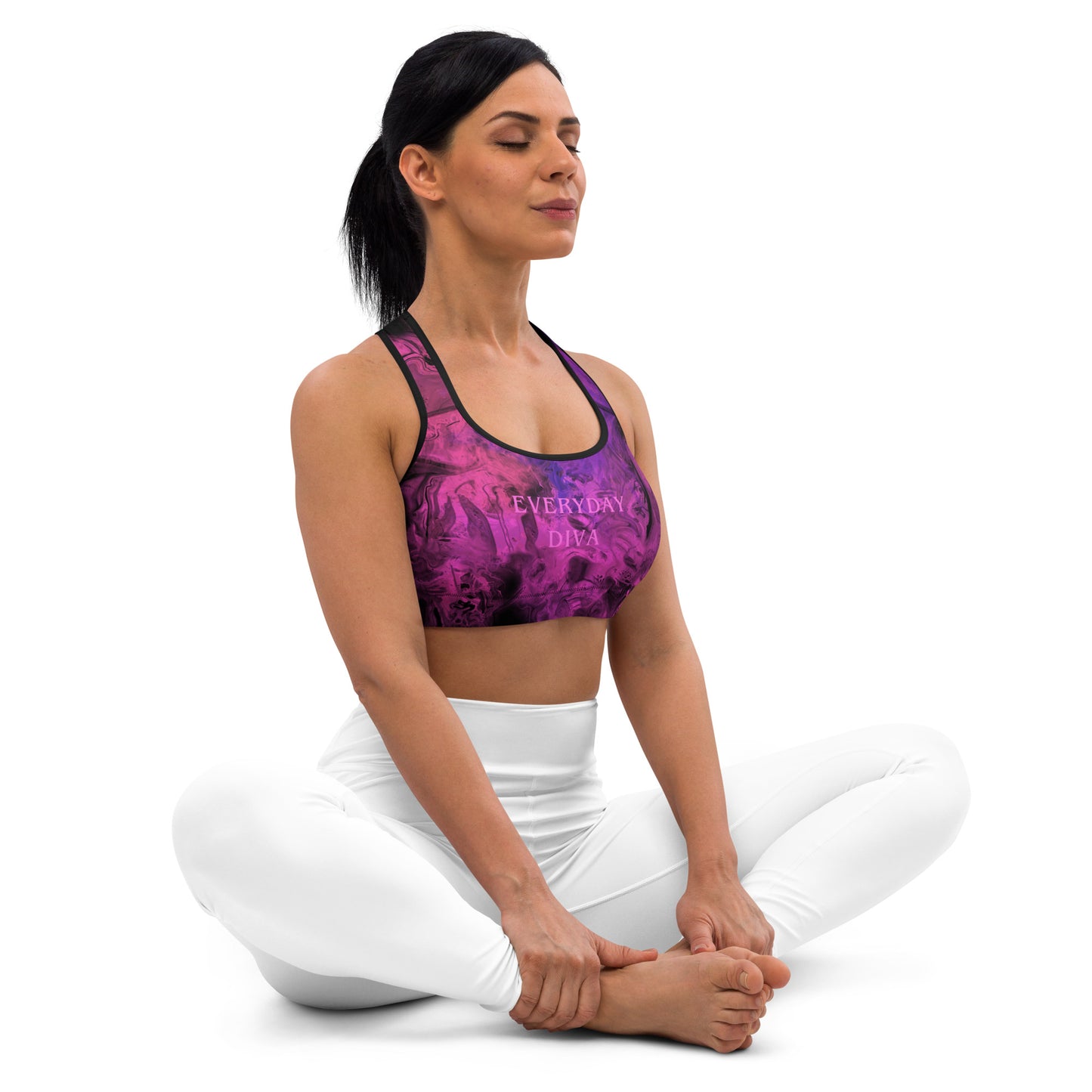 Diva Purple Heart Sports Bra