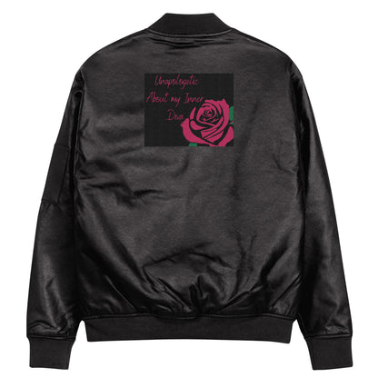 Everyday Diva (Pink) Leather Bomber Jacket