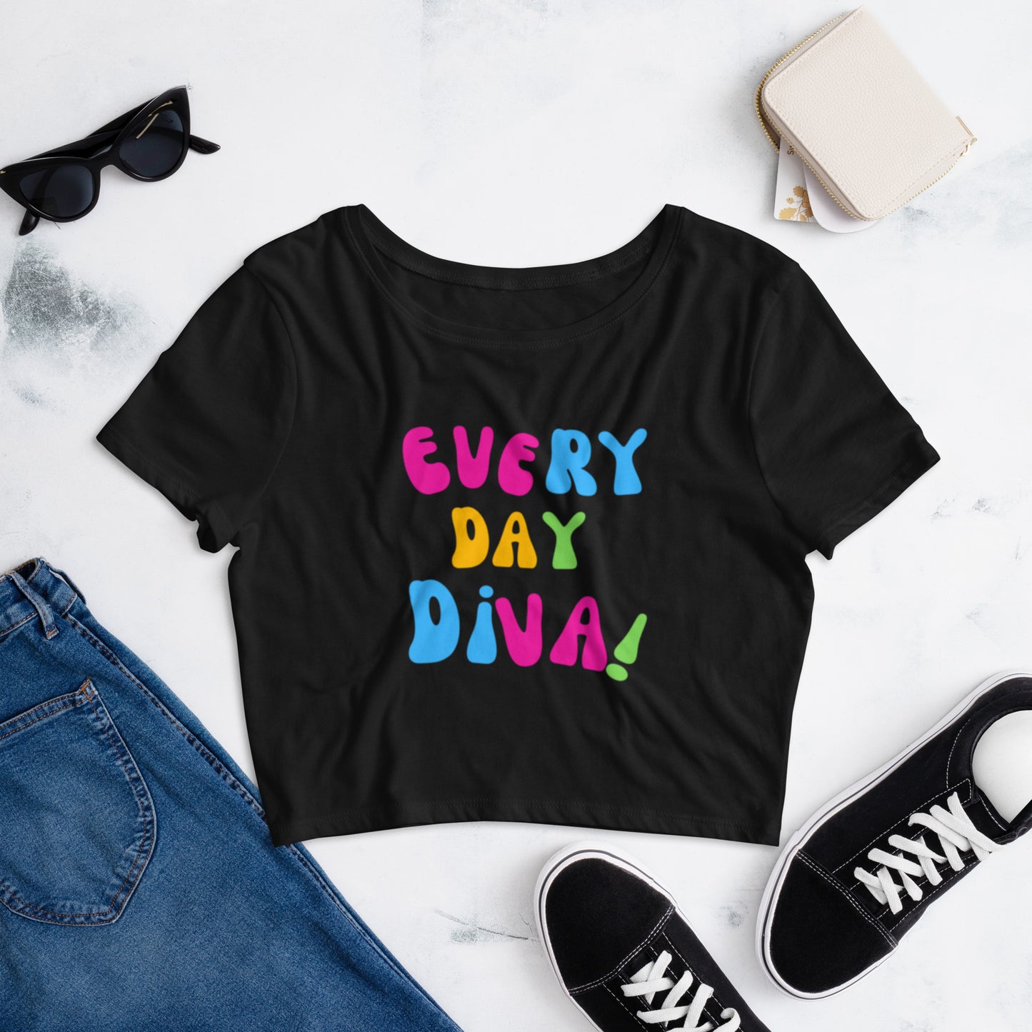 Everyday Diva Neon Crop Tee