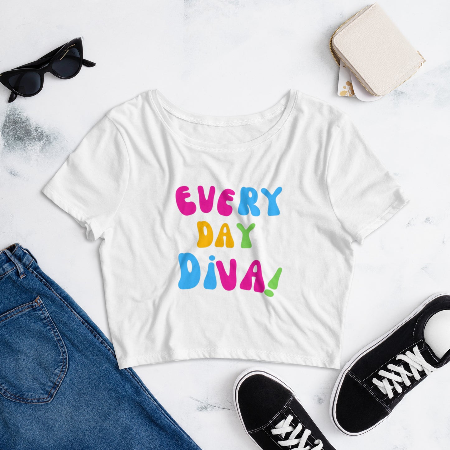 Everyday Diva Neon Crop Tee