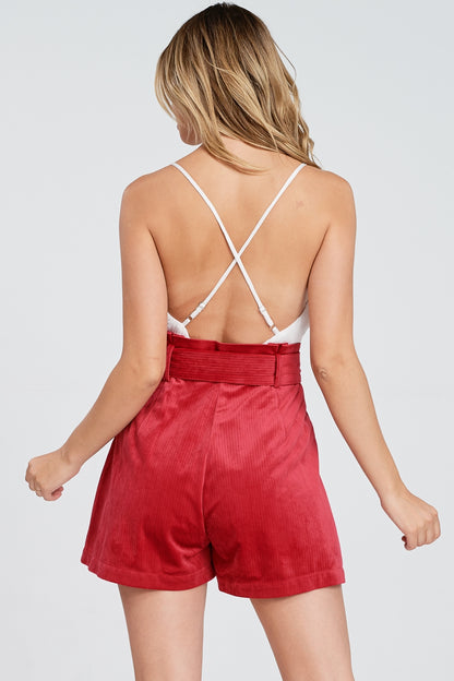 The Amanda H. Velvet Romper