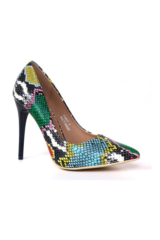 Tia P. Snake Print Heel